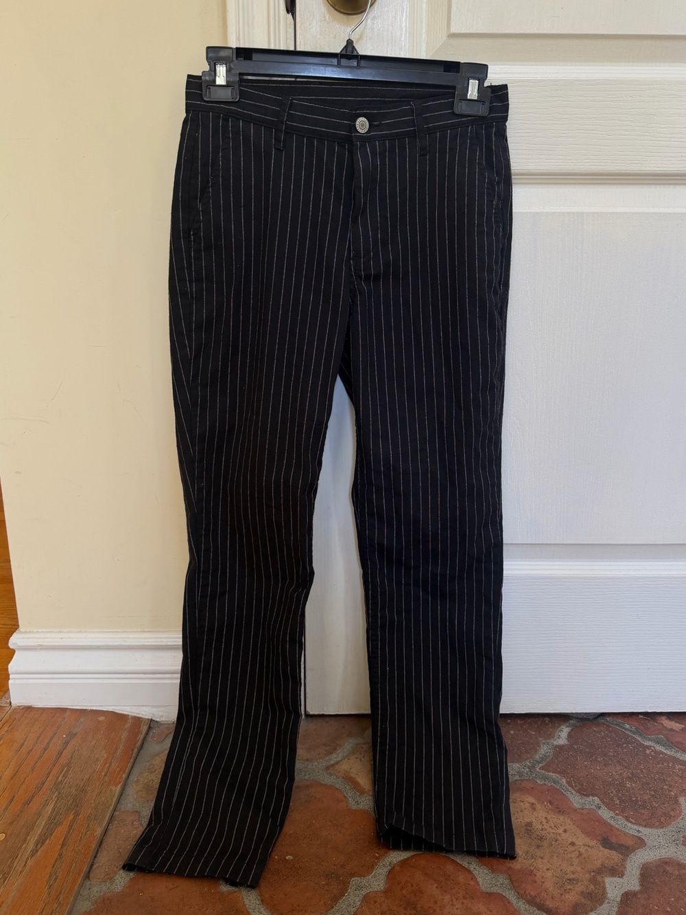 Brandy Melville John Galt Black Pinstripe Trousers